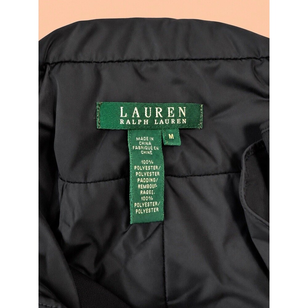Lauren Ralph Lauren Black Ruffle Utility Jacket Women’s M Missing Belt